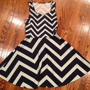 Blue chevron dress